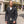 MotivMfg Peak Lapel Herringbone Denim Lounge Jacket Black worn lifestyle