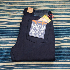 Naked and Famous 12oz Maekake Dobby Trousers Weird Guy Regular Tapered folded
