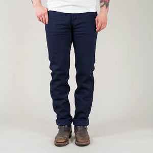 Naked and Famous 12oz Maekake Dobby Trousers Weird Guy Regular Tapered worn front