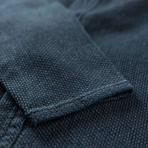 Naked & Famous 12oz Sashiko Jacquard Kimono Indigo Dyed close up cuff