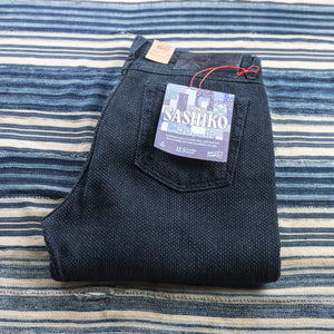 Naked And Famous 12oz Indigo Sashiko Trousers True Guy Regular Straight