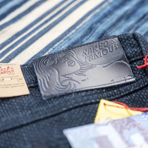 Naked And Famous 12oz Indigo Sashiko Trousers True Guy Regular Straight
