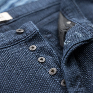 Naked And Famous 12oz Indigo Sashiko Trousers True Guy Regular Straight