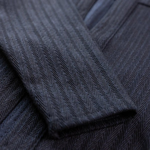Naked & Famous 12oz Sugiaya Herringbone Kimono Indigo Dyed detail cuff