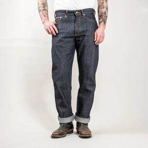 Naked and Famous 14oz Left Hand Twill Selvedge Jeans True Guy Regular Straight worn front