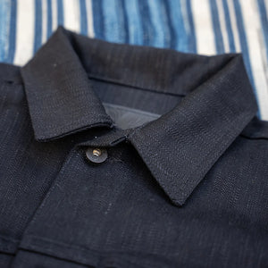 Naked And Famous 18oz Type 3 Shinigami Selvedge Denim Jacket Black