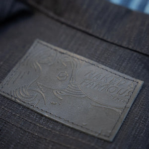 Naked And Famous 18oz Type 3 Shinigami Selvedge Denim Jacket Black