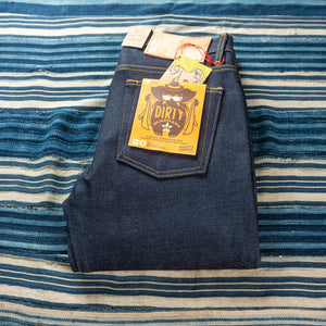 Naked And Famous 20oz Dirty Elephant Selvedge Jeans Weird Guy Regular Tapered folded