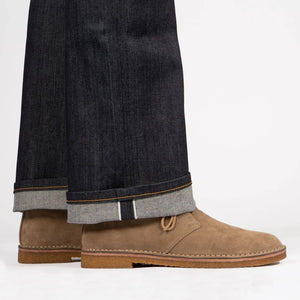 Naked and Famous 13 ounce Left Hand Twill Selvedge Jeans Groovy Guy Bootcut detail hem