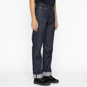 Naked and Famous 22 ounce Elephant 2 Reborn Selvedge Jeans True Guy Regular Straight worn half profile