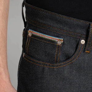 Naked and Famous 12 ounce Dia de los Muertos Selvedge Jeans Weird Guy Regular Tapered detail coin pocket