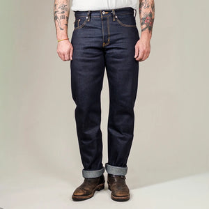 Naked and Famous 22 ounce Elephant 2 Reborn Selvedge Jeans Weird Guy Regular Tapered worn front