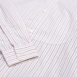 Orgueil Simple Stripe Band Collar Shirt – OR-5089B / White
