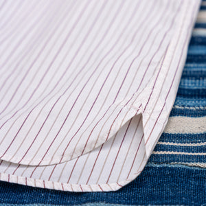 Orgueil Simple Stripe Band Collar Shirt – OR-5089B / White