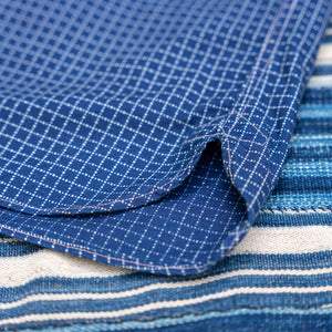 Orgueil Wabash Check Band Collar Shirt – OR-5089A / Indigo