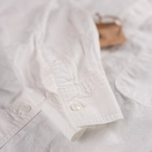 OrSlow 8070 1940s 4oz Chambray Work Shirt White detail cuff