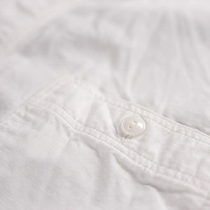 OrSlow 8070 1940s 4oz Chambray Work Shirt White close up button