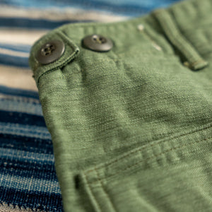 OrSlow Women US Army Fatigue Pants Olive Cropped detail side adjuster