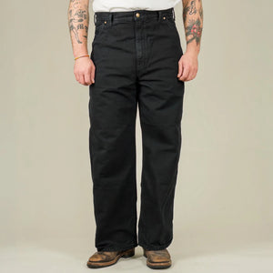 OrSlow 5328 Dads Fit Oxford Painter Pants Black worn front