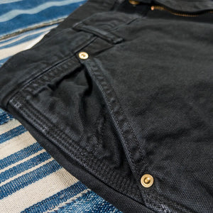 OrSlow 5328 Dads Fit Oxford Painter Pants Black detail rivet