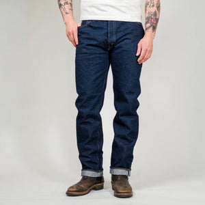 OrSlow 107 Ivy Fit 13oz Selvedge Jeans One Wash Slim Tapered worn front