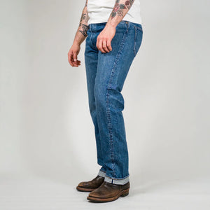 OrSlow 105 Standard Fit 13oz Selvedge Jeans 2 Year Wash Regular Straight worn profile