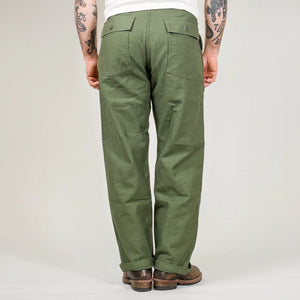 OrSlow 5002 9oz US Army Fatigue Pants Green worn backside