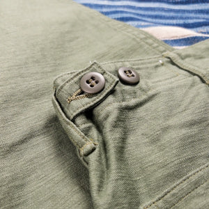 OrSlow 5002 9oz US Army Fatigue Pants Green detail side adjuster