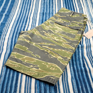OrSlow 7002 US Army Fatigue Shorts Tiger Camo flat