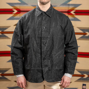 OrSlow 6250 WW2 1940 Sumi Coated Linen Coverall Black worn front