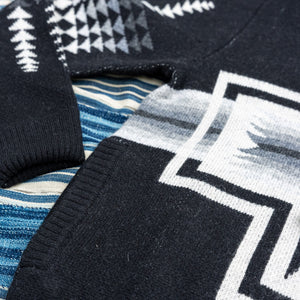 Pendleton Harding Lambswool Full Zip Cardigan – Black Pearl