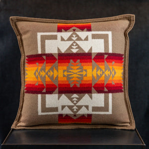 Pendleton Chief Joseph Jacquard Pillow - Khaki