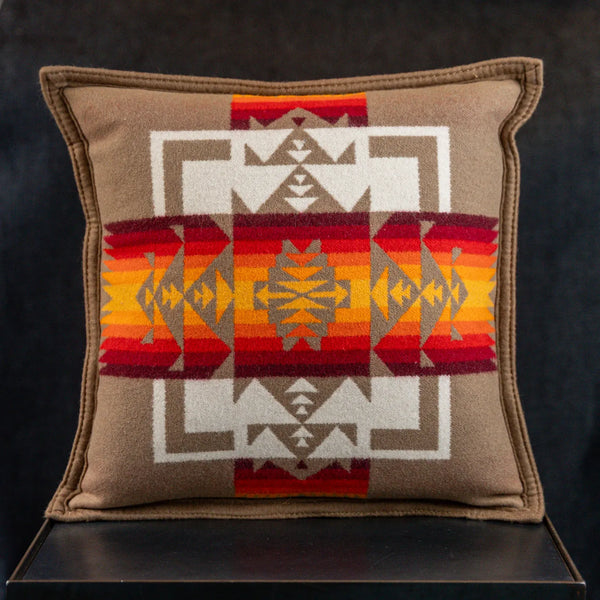 Pendleton Chief Joseph Jacquard Pillow - Khaki