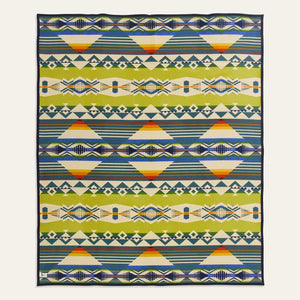 Pendleton Jacquard Blanket Creekside Blue Multi backside