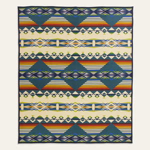Pendleton Jacquard Blanket Creekside Blue Multi front