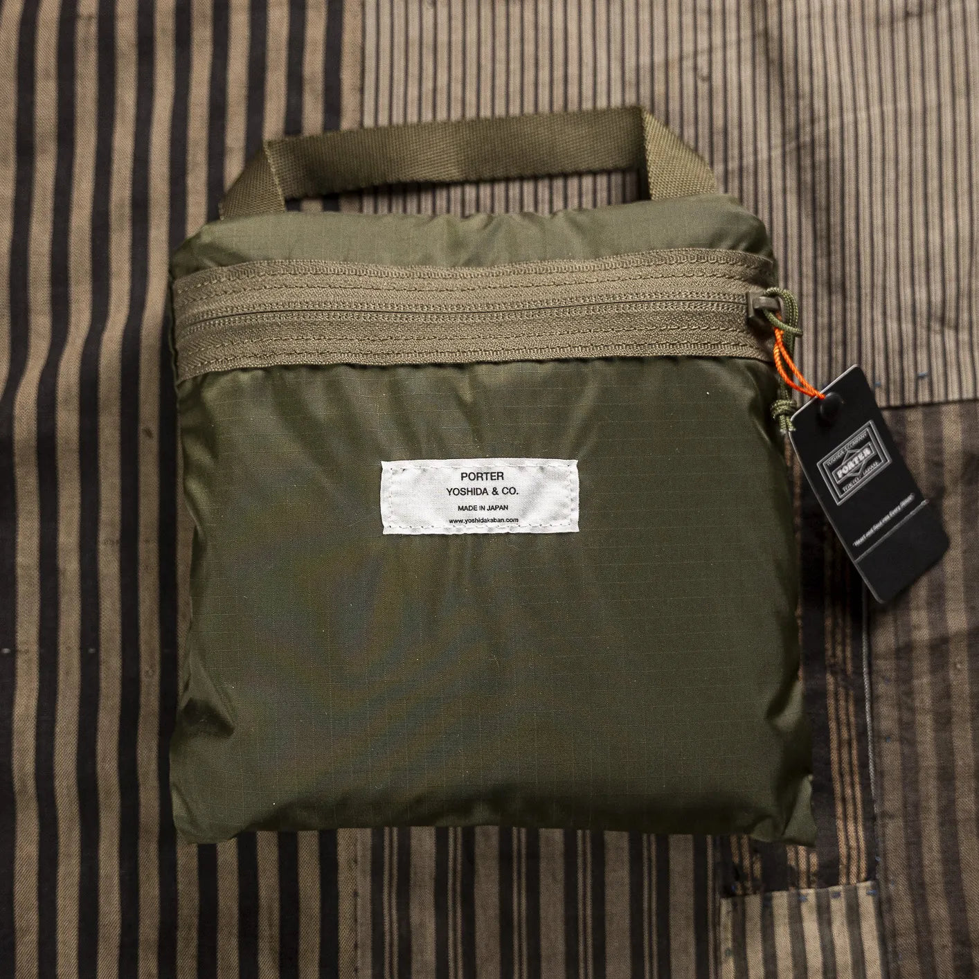 Porter FLEX 2Way Helmet Bag – Olive Drab Ripstop Japan Utility Porter FLEX 2Way Helmet Bag – Olive Drab Ripstop Japan Utility