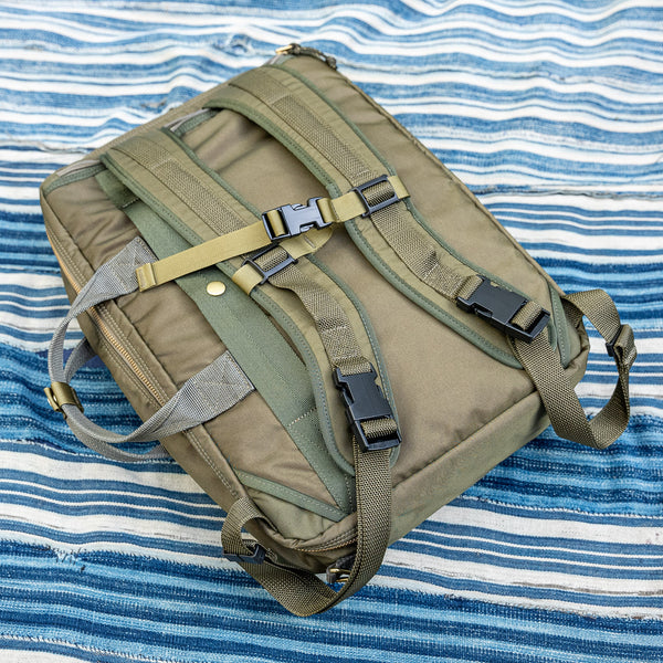 Porter Yoshida FORCE 3-Way Briefcase / Backpack – Olive Drab