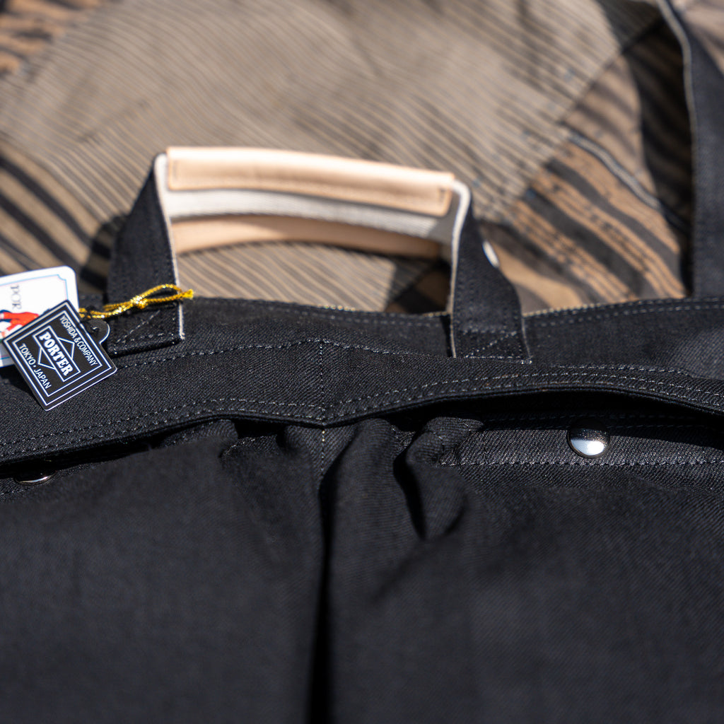 Porter Yoshida “Noir” 2-Way Helmet Bag – 10,75oz Black Denim