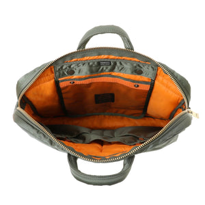 Porter Yoshida New Tanker 2Way Document Bag Sage Green open from other side