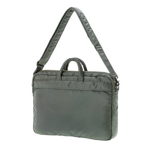 Porter Yoshida New Tanker 2Way Document Bag Sage Green backside with strap