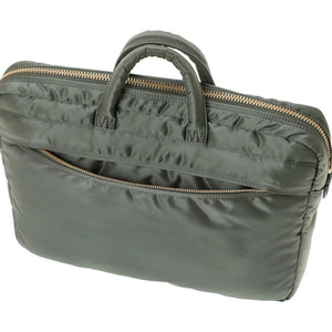 Porter Yoshida New Tanker 2Way Document Bag Sage Green backside open document pocket