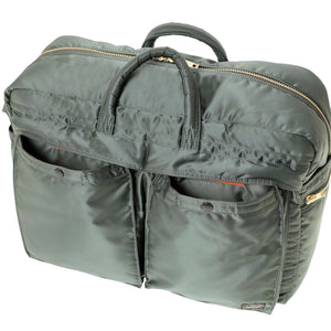 Porter Yoshida New Tanker Duffle Bag Sage Green front open front pockets