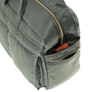 Porter Yoshida New Tanker Duffle Bag Sage Green left side pocket