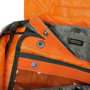 Porter Yoshida New Tanker Rucksack L Sage Green detail detachable pocket