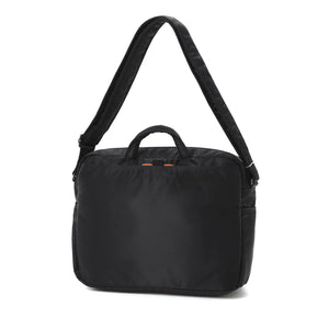 Porter Yoshida New Tanker Sling Bag With Zip XL Black backside with strap