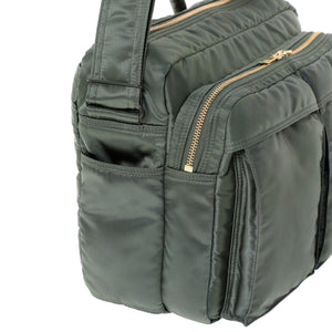 Porter Yoshida New Tanker Sling Bag With Zip XL Sage Green side pocket right