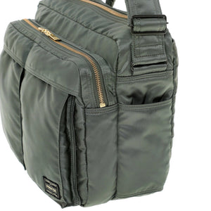 Porter Yoshida New Tanker Sling Bag With Zip XL Sage Green side left pocket 