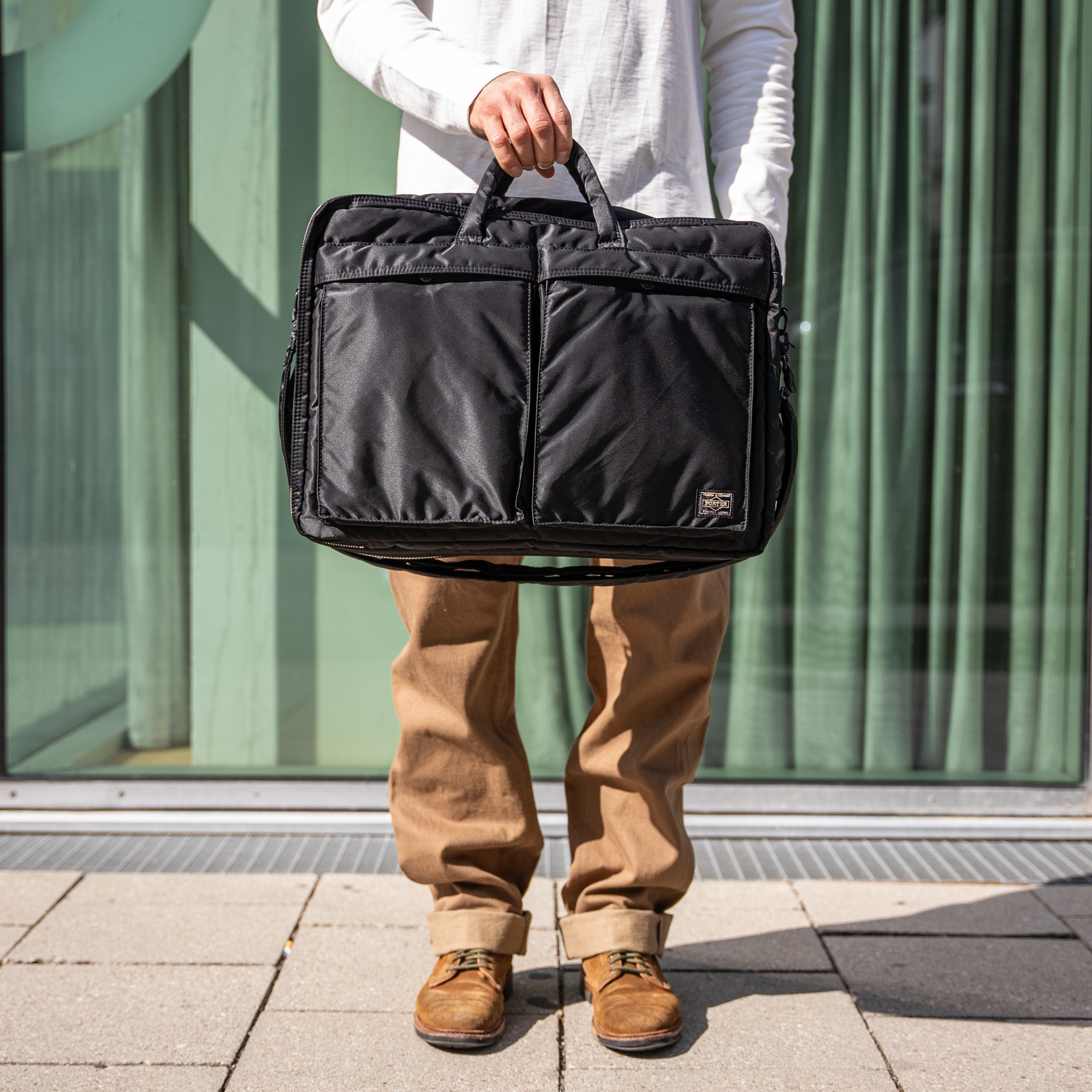 Porter shop leather backpack