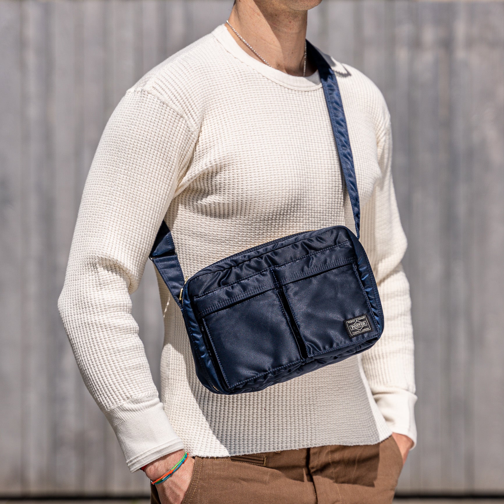 Porter Yoshida Tanker Shoulder Bag (Economy) - Iron Blue