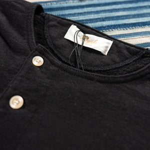 Prequel 15oz 1920s Archive Henley Black detail collar